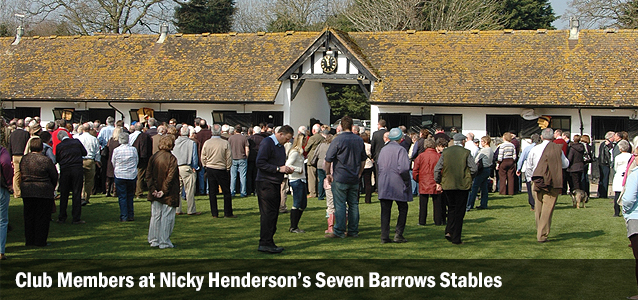 Club Members at Nicky Henderson’s Seven Barrows Stables
