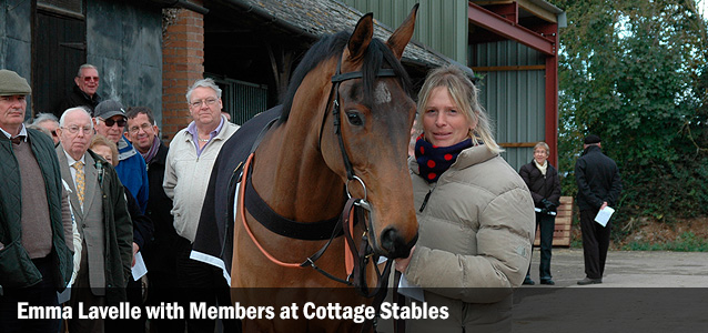 Emma Lavelle with Member's at Cottage Stables
